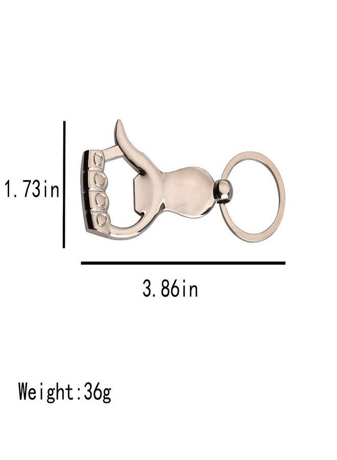 Stealodeal New Multifunctional Metal Key Chain Thumbs Up Hand Bottle Opener Key Ring Silver - Image 3
